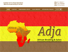 Tablet Screenshot of adjaafricanbraiding.com